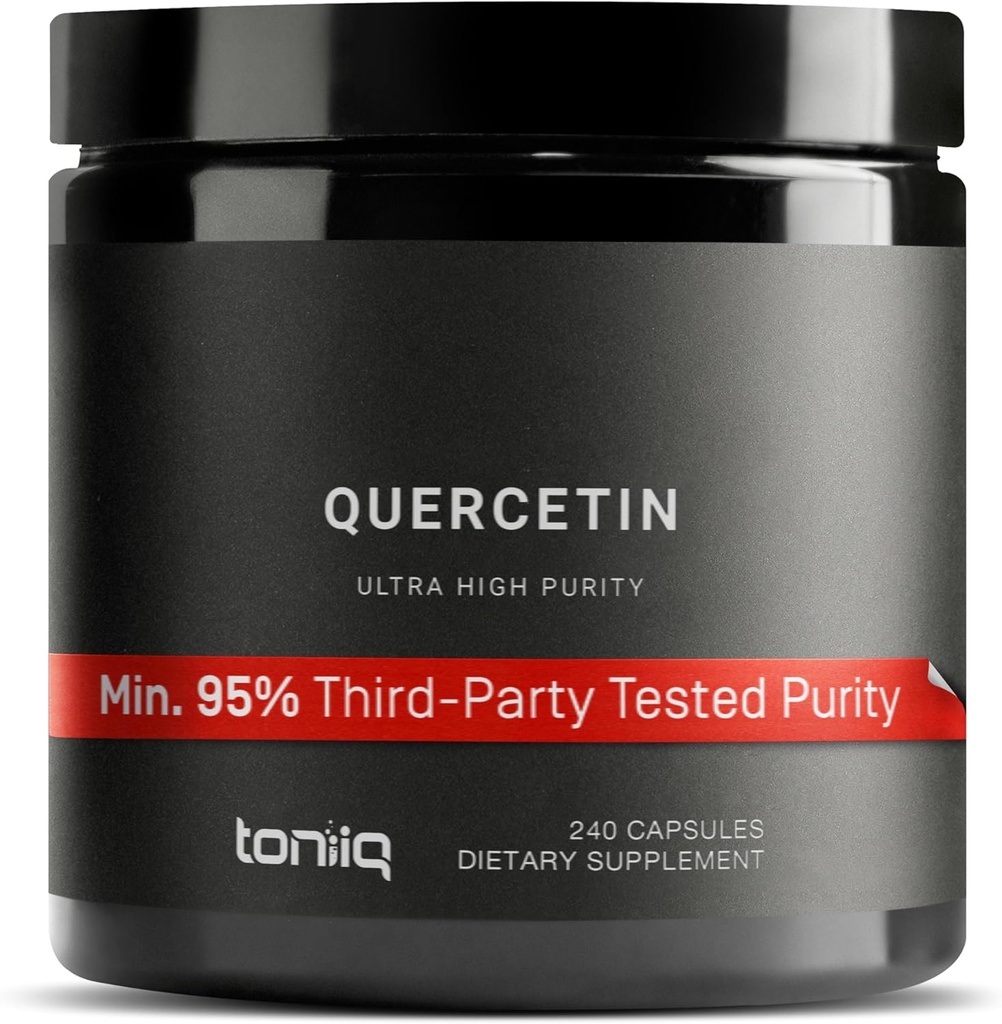 [BRSRM2QBDINGG3Q7] Toniiq Ultra High Purity Quercetin Capsules - 95%+ Highly Purified and Bioavailable - 1000mg Per Serving - 240 Capsules Quercetin Supplement