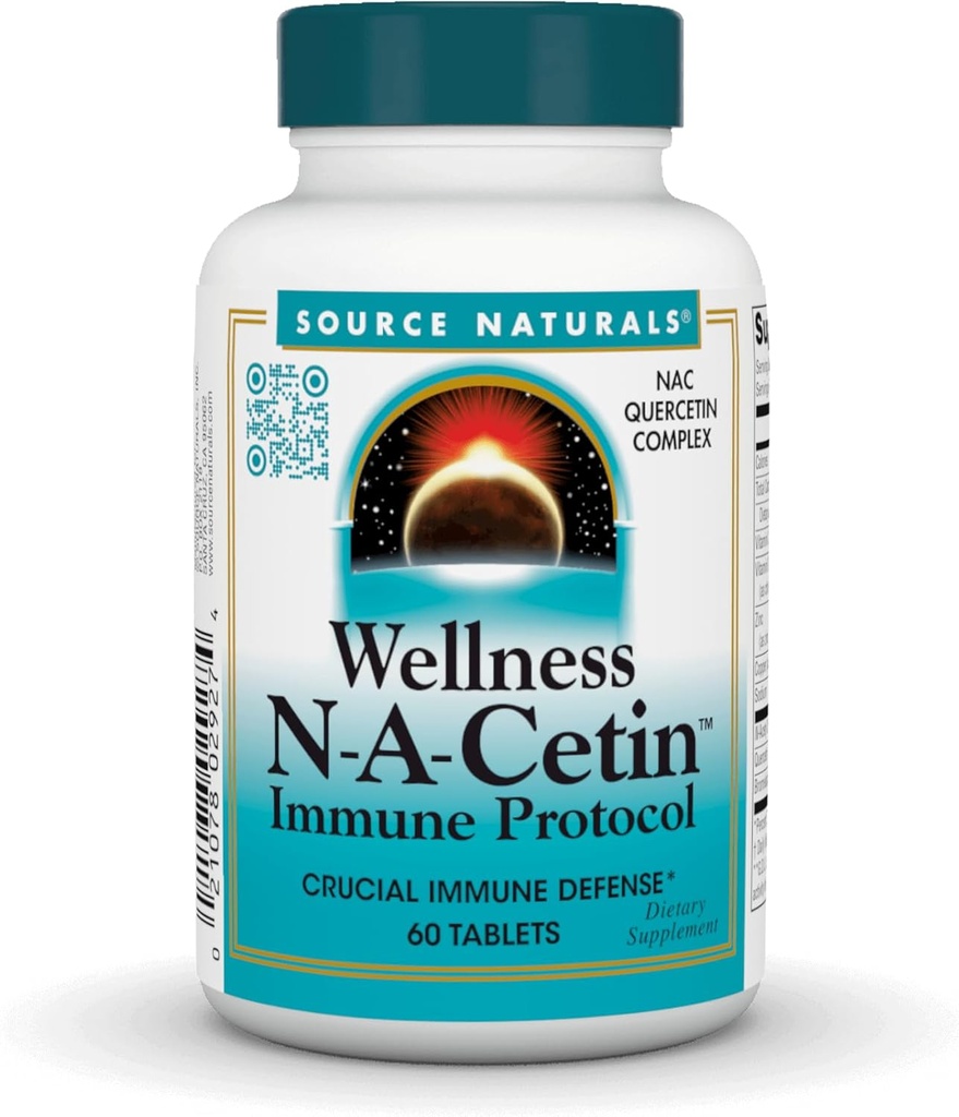 Source Naturals Wellness N-A-Cetin Immune Protocol, Crucial Immune Defense* - 60 Tablets