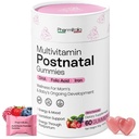 Postnatal Vitamins for Women - Multivitamin for Women Gummies with Iron, Folic Acid & DHA Supplements | Supports Energy, Lactation & Baby's Development | Iron Gummies for Women | 60 Berry Flavored