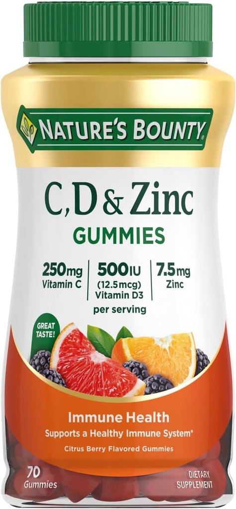 NBTY VIT C & D w/Zinc 12x70 GMY US