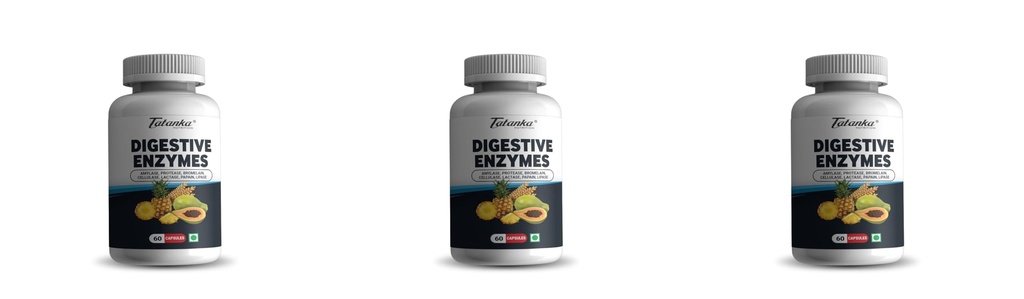 Digestive Enzymes Capsules I MULTI ENZYMES FORMULA TO MAXIMIZE THE NUTRIENTS UPTAKE| 60 Capsules Pack of - 3
