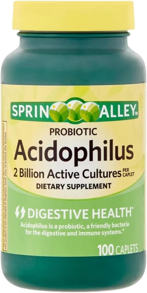 SCHMIDT EMPIRE Probiotic Acidophilus Spriing Vallley Dietary Supplement 100ct Digestive Health (Pack of 1)