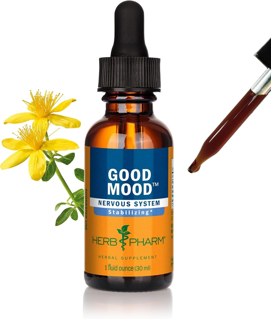 Herb Pharm Good Mood Liquid Herbal Formula with St. John's Wort for Healthy Emotional Balance - 1 Ounce