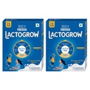 Nestle LACTOGROW Nutritious Milk Drink Powder | Biscuity Vanilla Flavour (2-6 Years), Pack of 2, 800G, Bag-In-Box Pack