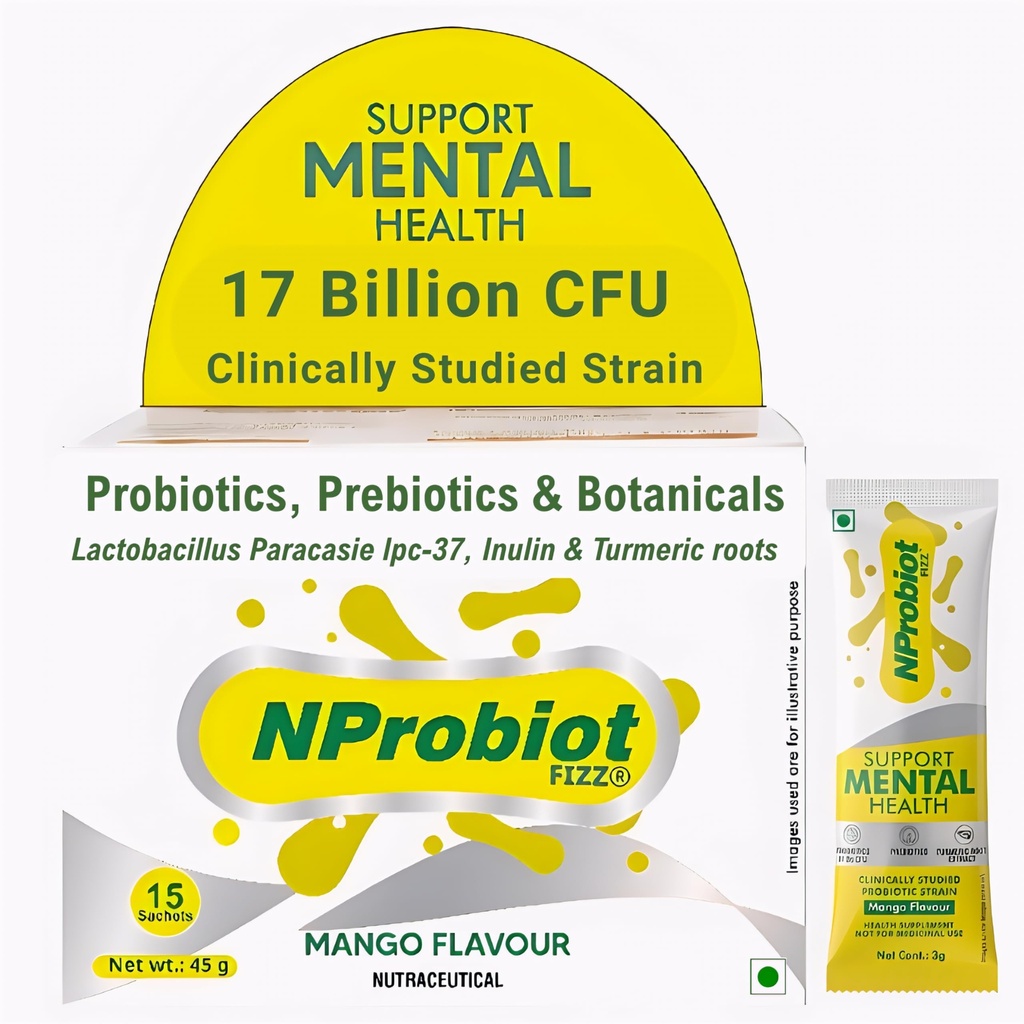 Mental Health Probiotics & Prebiotics Sachets | Stress I Anxiety I Depression I Disturbed Sleep I Cognitive health I Brain Health