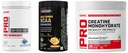 GNC Pro Performance Pre-Workout | 360 gm | Blue Raspberry + AMP Gold Series BCAA Advanced | 400 gm | Tangy Orange + Creatine Monohydrate | Unflavoured | 100gm (Combo Pack)