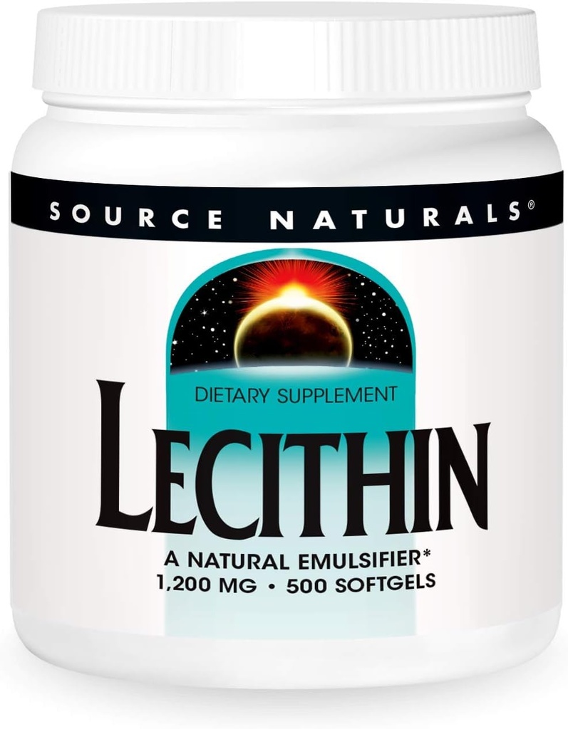 Source Naturals Lecithin 1200 mg, A Natural Emulsifier - 500 Softgels