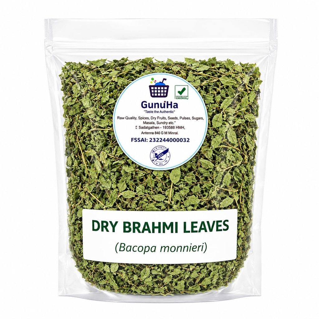 Dry Brahmi Leaves | Brahmi Herb (Bacopa Monnieri) | Natural Ayurvedic Brahami Dry Leaves for Herbal Tea & Kadha | Pure Dried Brhami Patti - 100 gm