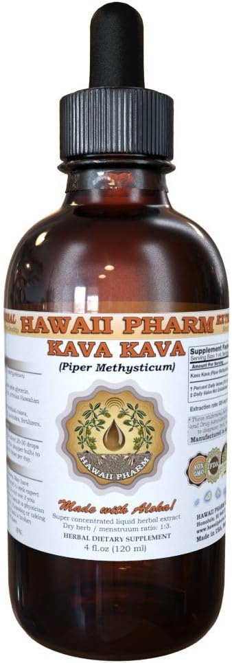 HawaiiPharm Kava Kava Liquid Extract, Kava Kava (Piper Methysticum) Tincture Supplement 2 oz