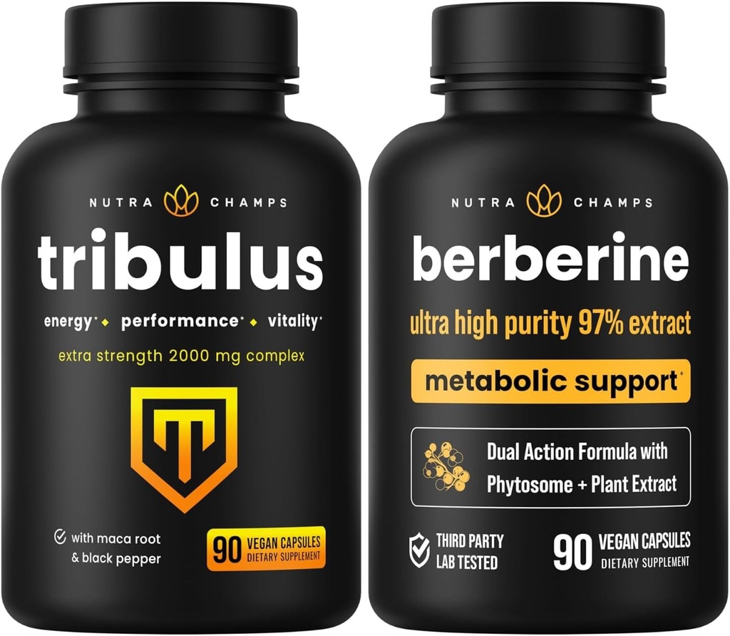 NutraChamps Complete Vitality & Metabolic Health: Tribulus & Berberine Duo