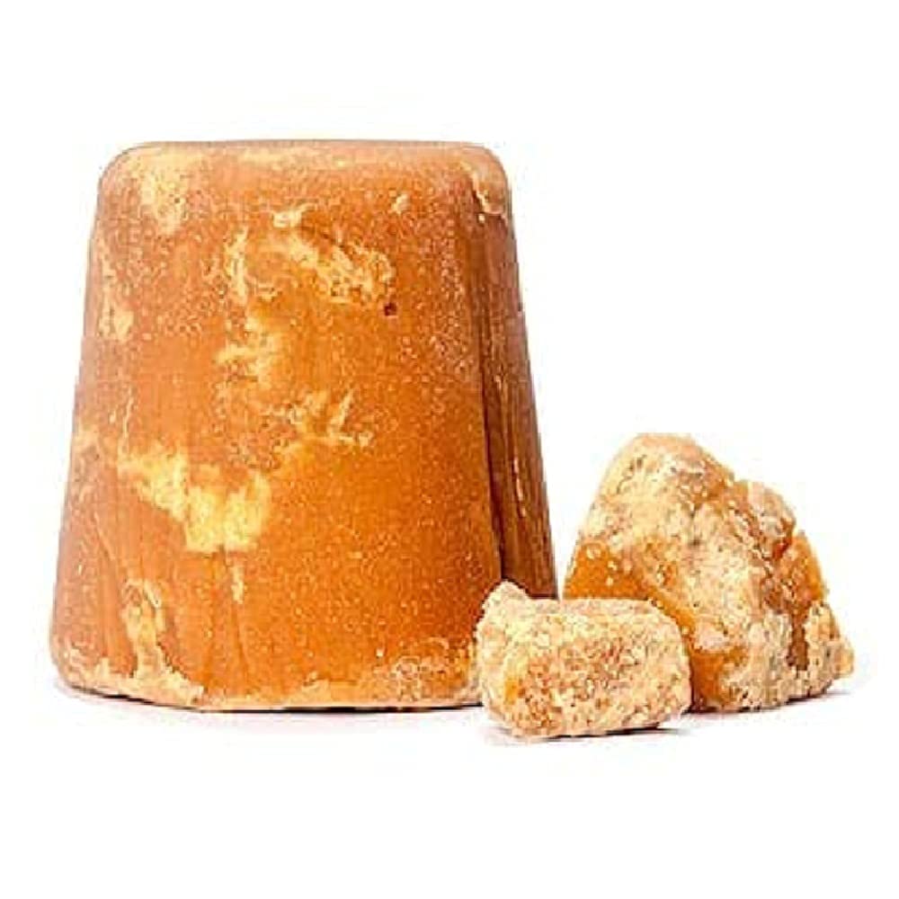 Amirtham Organic Foods Natural Jaggery Tub 1kg and Foods Jaggery Blocks Achu Vellam 1kg | COMBO OF 2