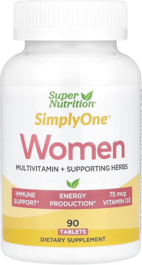 SuperNutrition SimplyOne Multi-Vitamin for Women, High-Potency, One/Day Tablets, 90 Count
