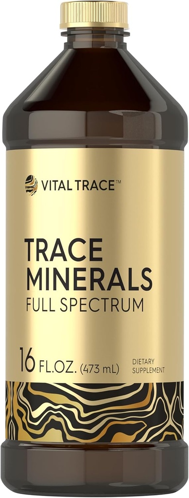 Carlyle Trace Minerals Supplement | 16 fl oz | Full Spectrum with Magnesium | Liquid Complex with Sulfate, Lithium, and Boron | Vegetarian. Non-GMO & Gluten Free | by Vital Trace