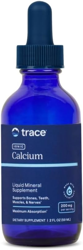 Trace Minerals Ionic Calcium - Supplement to Support Bone Health & Strength - Calcium Supplement to Aid Dental & Nerve Health - Support Mineral Absorption & Bone Density - 2 fl oz (About 48 Servings)