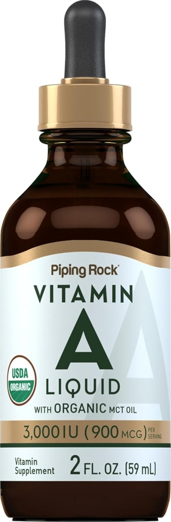 [BRSROFQEOYHR43IZ] Piping Rock Vitamin A Liquid | 2 fl oz | Non-GMO, Gluten Free Supplement