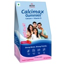Calcium Gummies with Vitamin D for Kids & Adults | Kids: 125mg Calcium + 200 IU Vitamin D | Adults: 250mg Calcium + 400 IU Vitamin D | Sugar Free, Gelatin Free | Strawberry Flavour | Bone Health Supplement | 30 Gummies