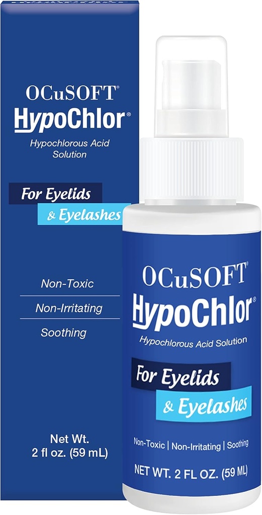 [BRSWKYIEOZ7AEA3K] OCuSOFT HypoChlor Spray - Non-Irritating Hypochlorous Acid Spray & Eyelid Cleanser Solution to Remove Oil & Debris- 2 fl oz