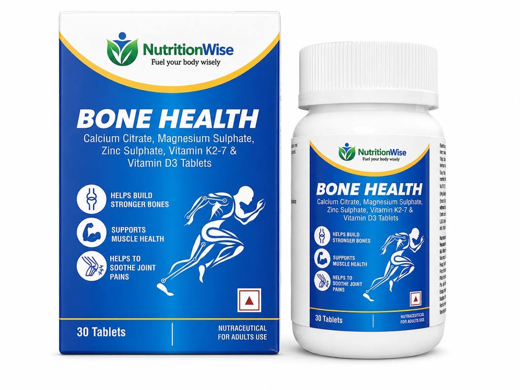 Calcium Citrate with Magnesium, Zinc, Vitamin D3 & K2, Supports Bone & Joint Health, Tablet, 30 Count