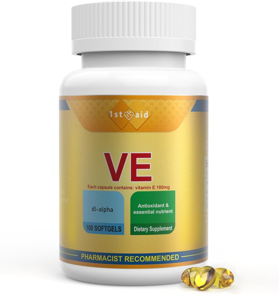 NSF Vitamin-E Supplements-Softgels Women-Tocotrienols Mini-Capsules - 100 Softgels Improve Blood Circulation Vitamin E Capsules Soluble in Water,E Vitamin Supplements Antioxidant Support