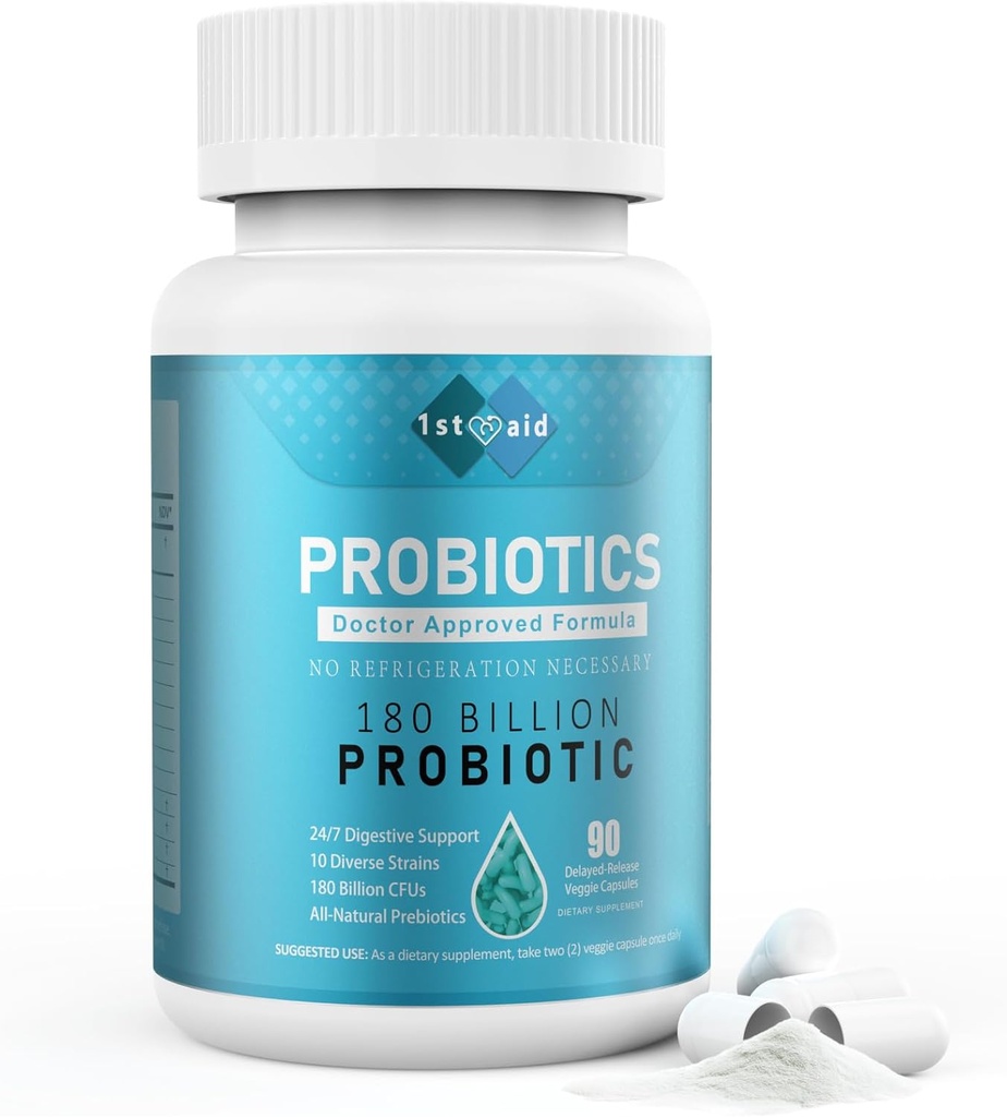 Probiotics for Women Probiotics Digestive Health Prebiotic Supplements 90Count - 180 Billion CFUs Men Prebiotics Dietary Supplements Capsules Support Gut Health