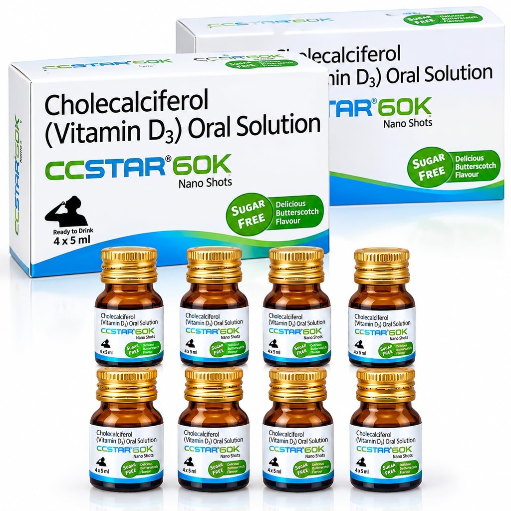 60K Vitamin D3 60000 IU Supplement, Butterscotch, 8 Shot