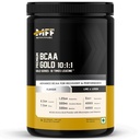 MyFitFuel BCAA Gold 10:1:1 (400g, Lime Lemon) 9g BCAA, 7.5g Leucine, 1g Citrulling, 1g Glutamin, 250mg Betain, 5 Electrolytes, Vitamin C & Vitamin B. BCAA Supplements For Intra Workout, Pre Workout