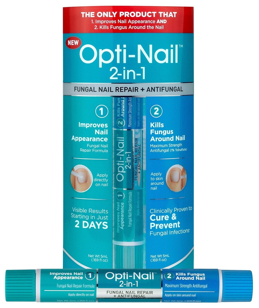 [BRSWYCT3OJ4BEDYY] Opti-Nail 2-in-1 Fungal Nail Repair Plus Antifungal, Improves Nail Appearance and Kills Fungus Around Nail, 0.33814 Fl Oz