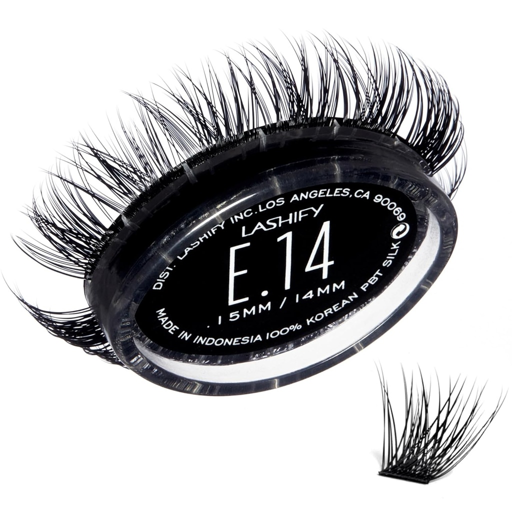 [BRSROYIDOQFQIF32] Lashify Extreme 14mm Gossamer DIY Eyelash Extensions Refill, Black, Easy False Lashes To Add Tremendous Volume