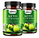 Wellona Keto Fat Burner 60 Capsules | Weight Loss Products Supplement for Women & Men | Metabolism Support & Reduce Craving Naturally - Pack of 2