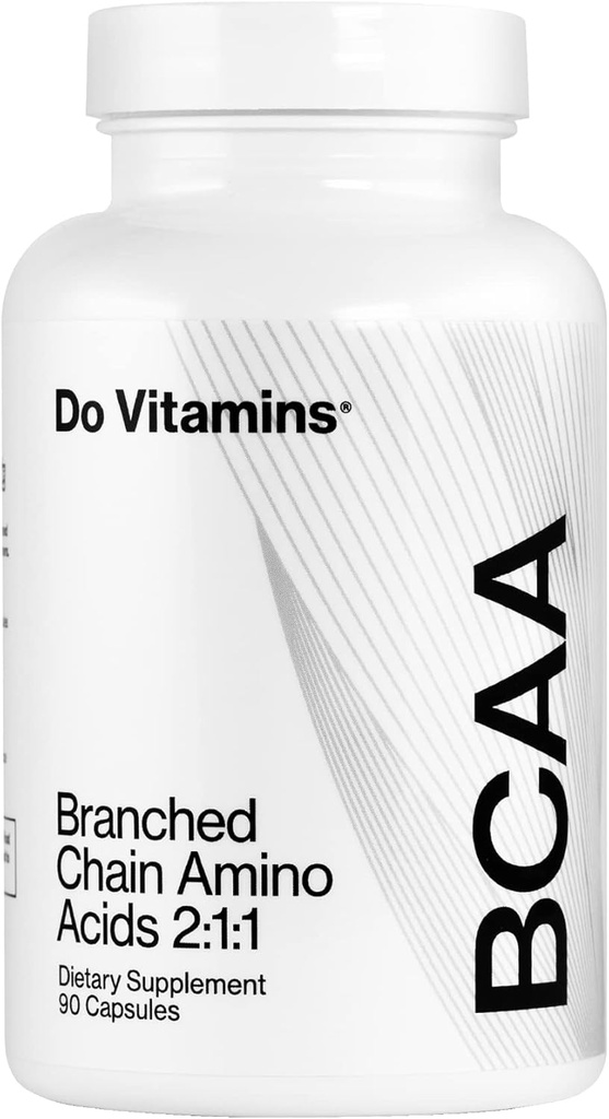 Premium Vegan BCAA Capsules - Branched Chain Amino Acids Supplement (2:1:1) - 2100mg AjiPure BCAAs Amino Acids for Muscle Growth, Recovery & Energy - Paleo, Keto - 90 Count