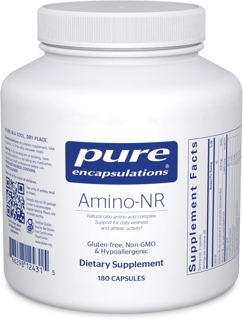 [BRSW2FQCAEGQO2TH] Pure Encapsulations Amino-NR | Natural Ratio Amino Acid Complex Support for Immune Function and Athletic Activity* | 180 Capsules