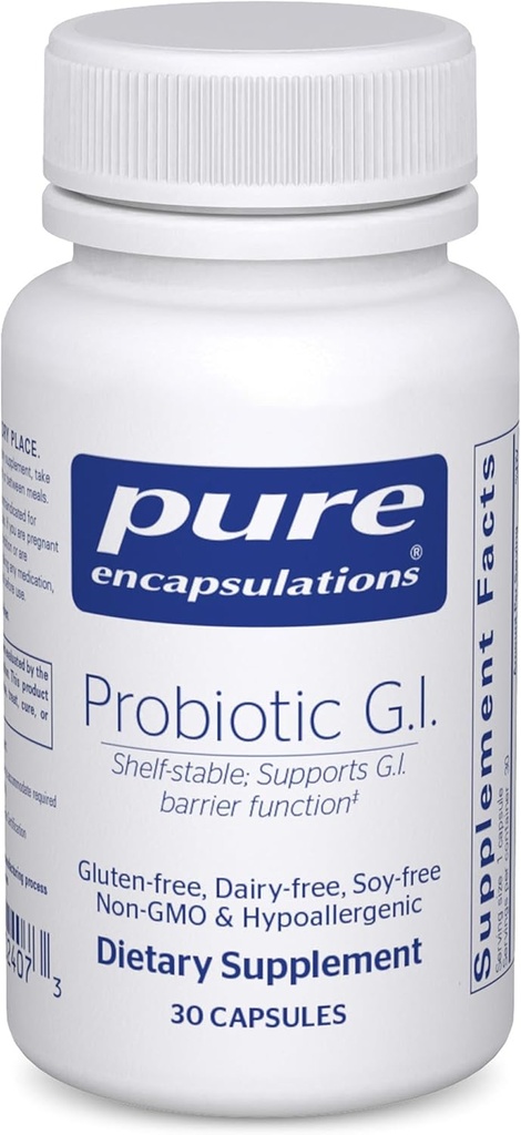 Pure Encapsulations Probiotic G.I. - Shelf Stable Probiotic for Intestinal Health & Gastrointestinal Support - with Lactobacillus & Bifidobacterium - 30 Capsules