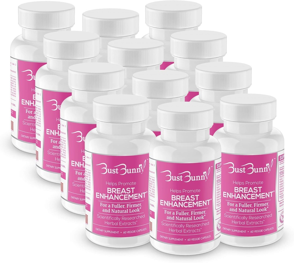 Breast Enhancement Pills - Vegan Friendly - 12 Month Supply | #1 Natural Way to Enlarge Breast and Increase Bust Size