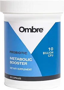 Ombre Metabolic Booster Probiotic - Supports Metabolism, Healthy Weight Management & Digestion - Energy & Gut Health Supplement for Women and Men - 10 Billion CFU, Prebiotic Fiber, Vegan, 30 Servings