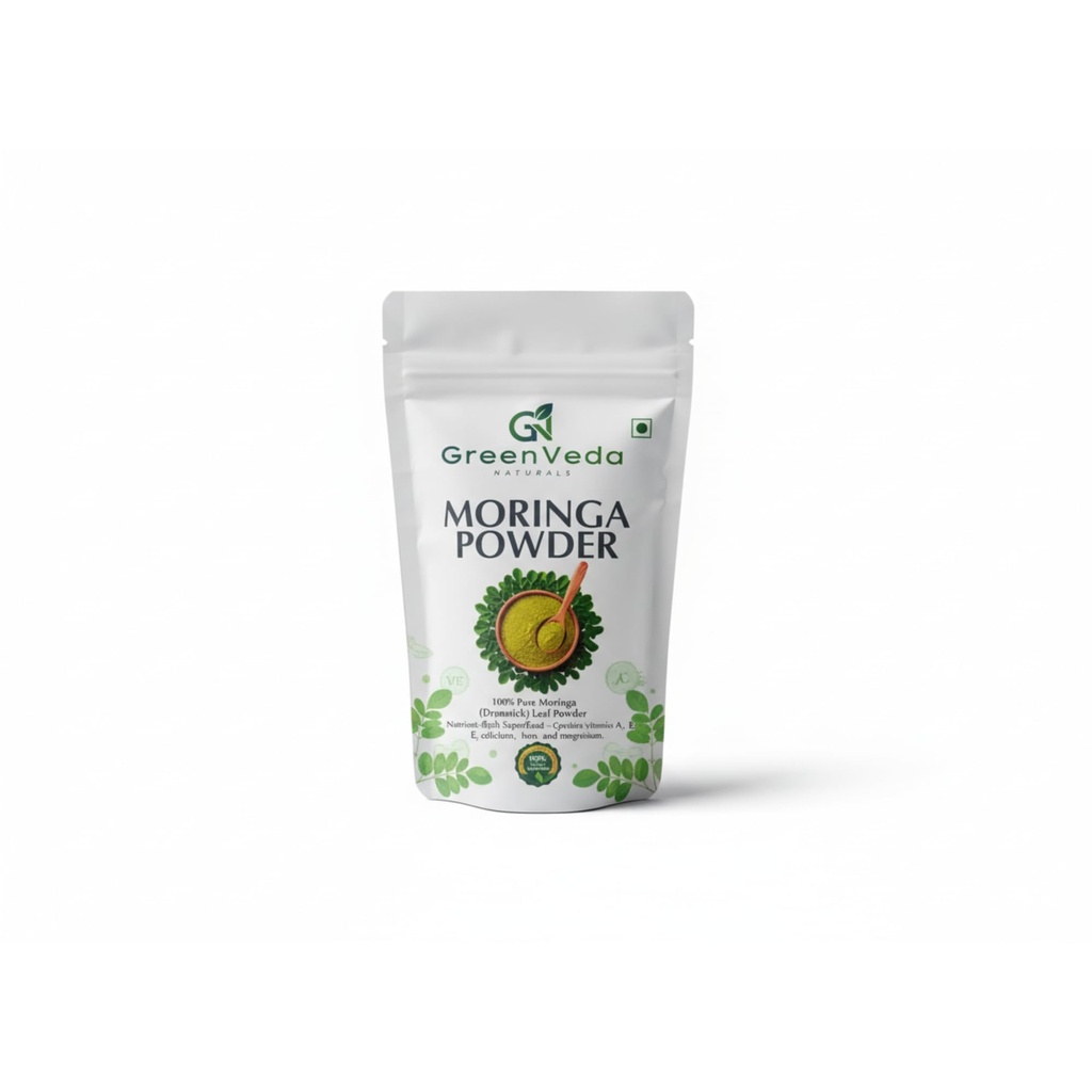 Greenveda Moringa Powder (Pack of 1) | 200g | 100% Pure & Natural Moringa Leaf Powder | Rich in Nutrients, Vegan & Herbal Superfood