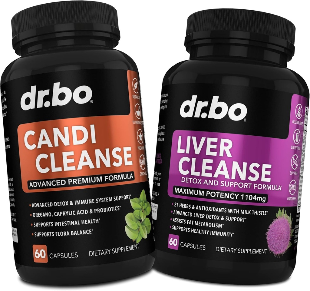 Candi Liver Cleanse Support Supplement - Balance Control Probiotic Complex Cleanser for Women & Men - Oral Herbal Oregano & Caprylic Acid Capsules, Gallbladder Care Capsules & Milk Thistle Dandelion