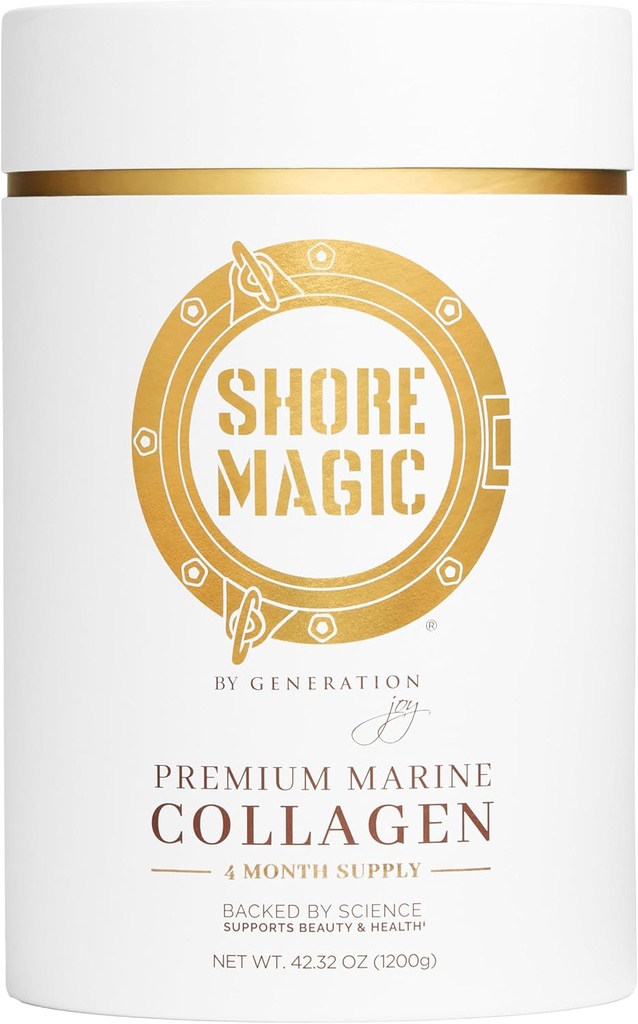 Premium Marine Collagen Powder Types I-IV | Wild Fish-Sourced, Hydrolyzed, Unflavored & Odorless | 9g Protein Per Serving – Supports Skin, Hair, Nails, Joints & Bones | 4-Month Supply