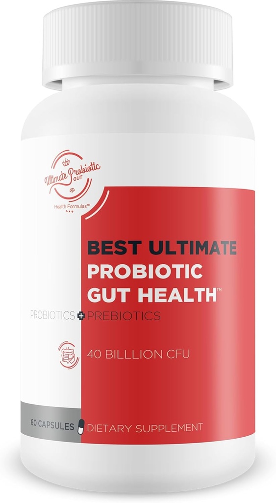 Best Ultimate Probiotic Gut Health - Our Best Gut & Reflux Probiotic - 40 Billion Cfu Probiotics & Prebiotics - Support Overall Gut Health & Stop Leaky Gut - Support Improved Sphincter Health