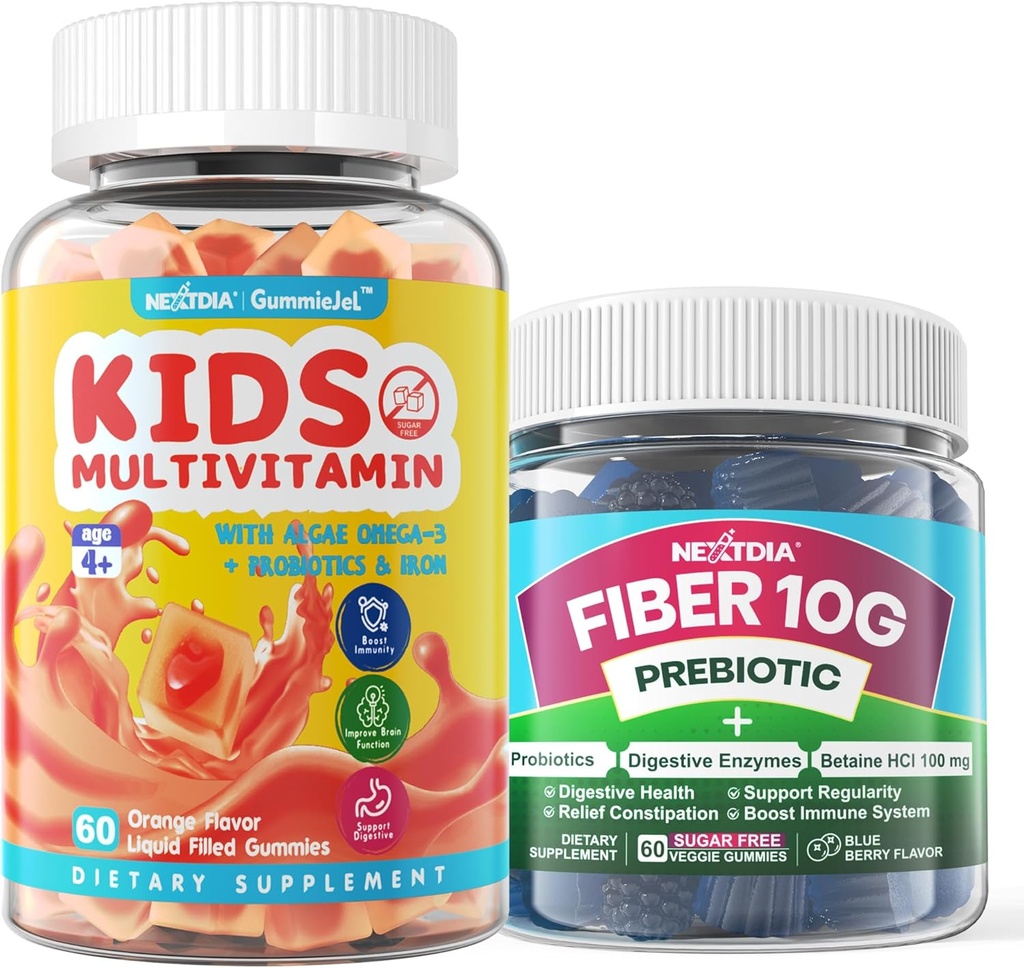 Kids Multivitamin Gummeis + Fiber Gummies for Adults