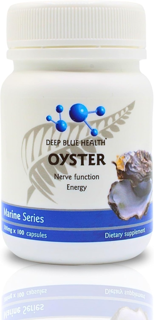 New Zealand Oyster Extract Powder - 500mg x 100 Capsules - Zinc Supplement Pills for Men and Women - Supports Immune Health, Energy and Nerve Function w/ Green Lipped Mussel