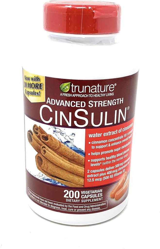TruNature Advanced Strength Cinsulin, Cranberry, 200 Count