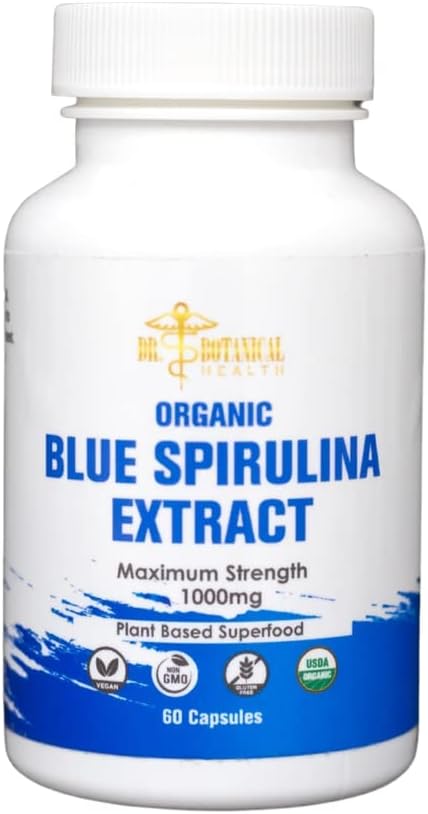 [BRSRMAYRO57RE2A3] Blue Spirulina Capsules - Organic - 1000 mg - 60 Capsules