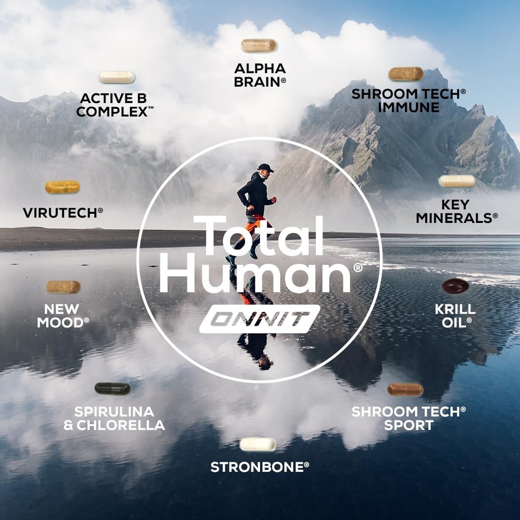 ONNIT Total Human Adult Multivitamin Dietary Supplement Comprehensive Capsule Packs with Day and Night Support, Daily Vitamin Packs for Men and Women, Dietary Supplement Capsules, 7-Day Supply
