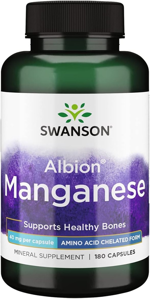 Albion Chelated Manganese 40 mg 180 Caps