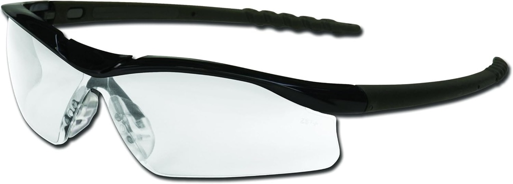 [BRSWIYYIAYEAAGY5] MCR Safety DL110AF Dallas Safety Glasses with Polished Black Frame and Clear Anti-Fog Lens