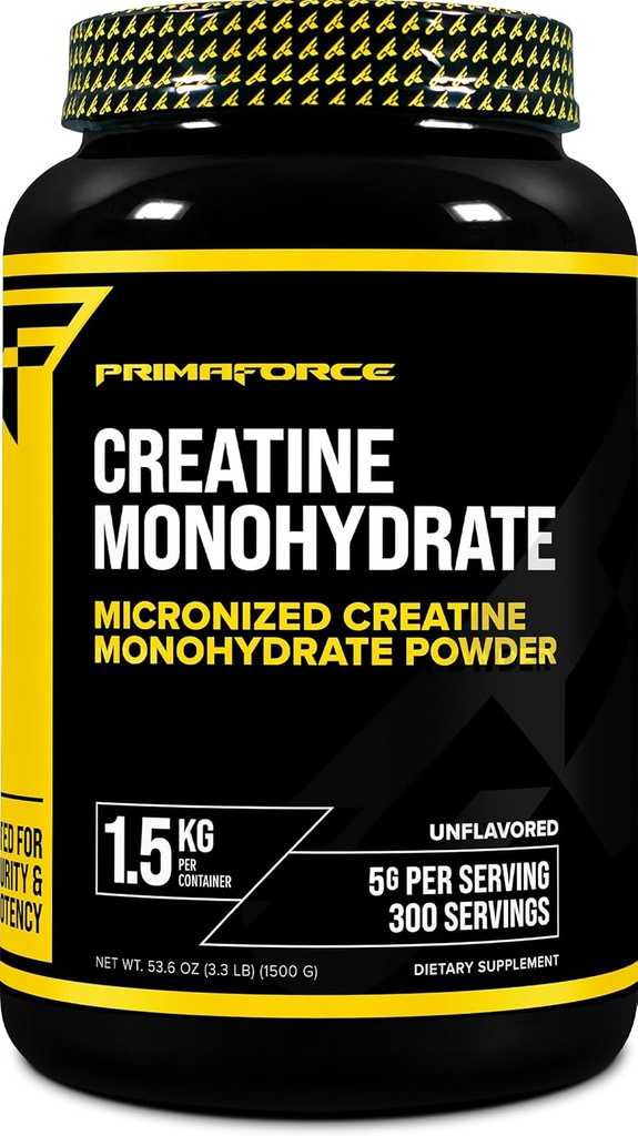[BRSRMHQ5PMJROH3X] Primaforce Creatine Monohydrate Supplement – 1.5 KG - Micronized Powder
