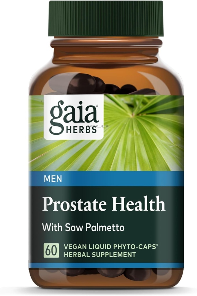 Gaia Herbs Prostate Health - Supports Prostate Health and Function for Men - with Saw Palmetto, Green Tea, Nettle Root, and White Sage - 60 Vegan Liquid Phyto-Capsules (20-Day Supply)
