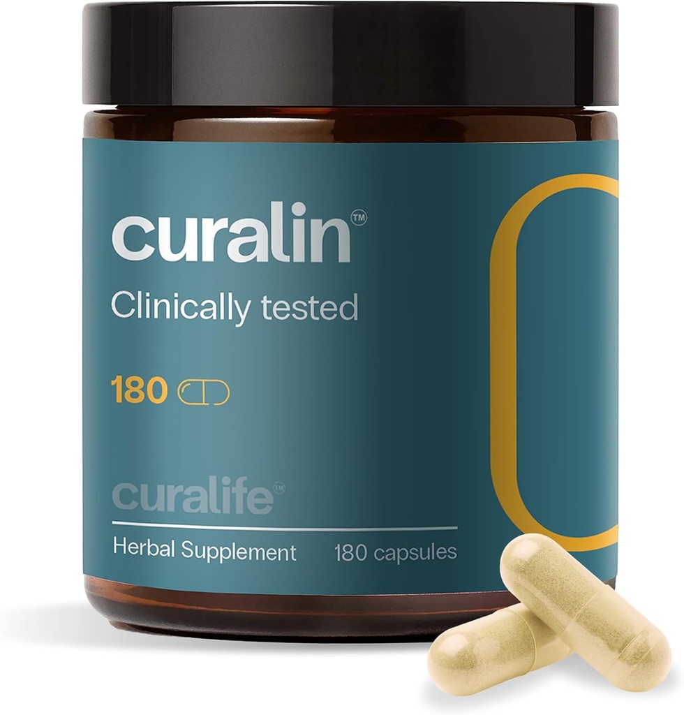 Curalin Blood Sugar Complex Supplement | 9 Natural Herbs, Cinnamon, Turmeric, Gymnema Sylvestre, Bitter Melon | Support Balanced Sugar, Metabolism & Energy, Curb Cravings | 180 Capsules