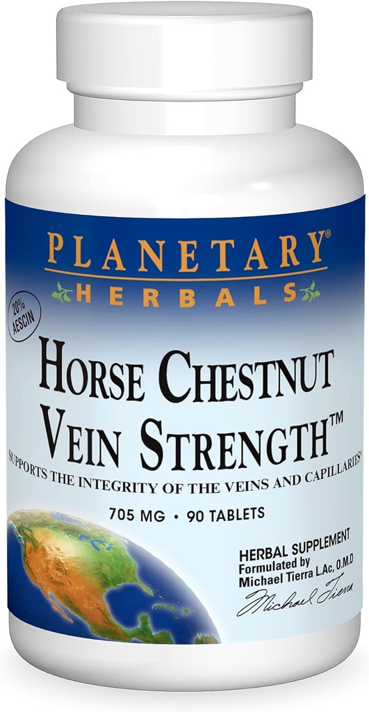 Planetary Herbals Horse Chestnut Vein Strength 705mg, Supports The Integrity Of The Veins And Capillaries 90 capsules