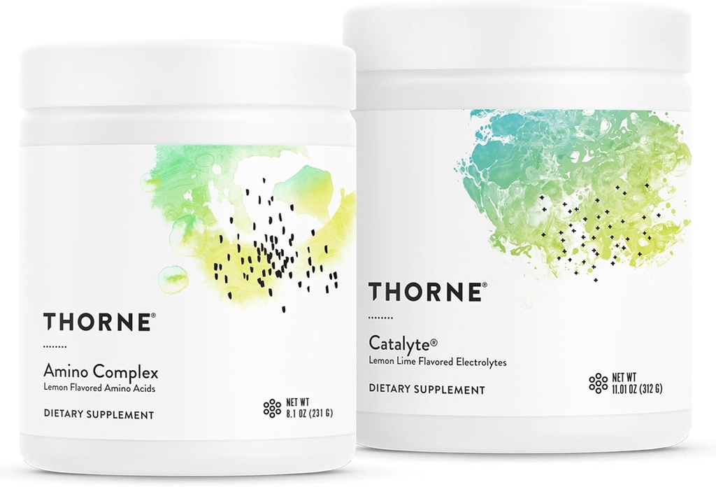 [BRSRAYICBACWMEQ7] THORNE - Performance Essentials Bundle - Amino Complex Lemon & Catalyte Lemon Lime - 30 Servings